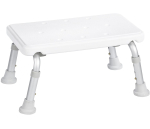 Stolička s nastavitelnou výškou, sedák bílý, nosnost 150 KG