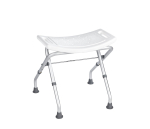 Stolička skládací s nastavitelnou výškou, sedák bílý, nosnost 110 KG