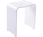 Stolička do koupelny, bílá, nosnost 100 KG