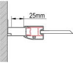 Rozšiřovací profil o 25 mm, výška 1898 mm