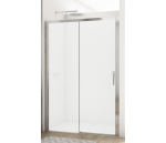 Jednodílné posuvné dveře s pevnou stěnou v rovině 120 cm, aluchrom/Screen