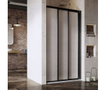 Sprchové dveře třídílné 120 cm černé