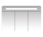 Zrcadlová skříňka s LED osvětlením a oboustraným zrcadlem, korpus bílý