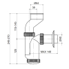 T-2407A DN40 Sifon pro pisoár