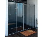 Sprchové dveře čtyřdílné posuvné - sklo čiré