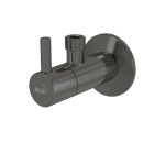 Rohový ventil 1/2˝×3/8˝ s filtrem, gun metal lesk